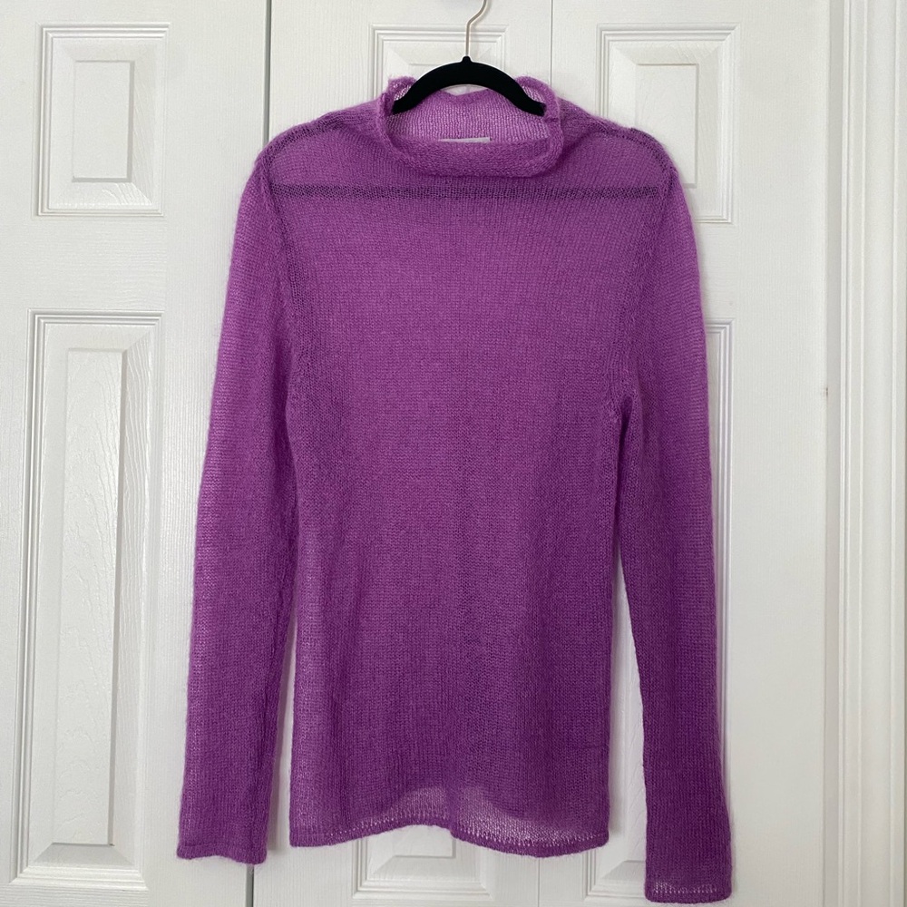 Sarah Pacini Purple Mohair Sweater